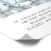 Poster Brochure Raffle Elephant Twin Baby Boys Douche (Coin)