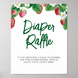 Poster Brochure Raffle été Berry Baby shower doux