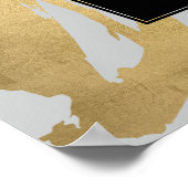 Poster Brochures Abstraites Faux Gold sur Grey (Coin)