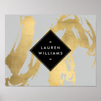 Brochures Edgy Faux Gold sur Grey