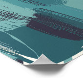 Poster Brochures Turquoises en gras sur arrière - plan bl (Coin)
