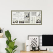 Poster Brochures Vintage voyage Hindenburg (Bureau à domicile)