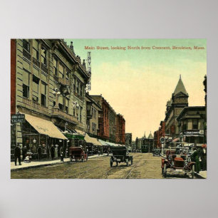 Poster Brockton, Massachusetts, photo vintage de 1910