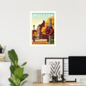 Poster Brockton Massachusetts vintage (Bureau à domicile)