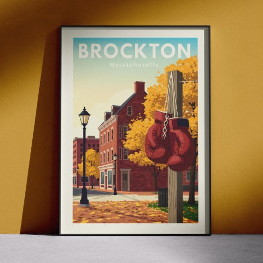 Poster Brockton Massachusetts vintage
