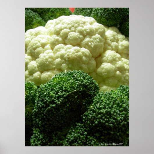 Poster Brocoli et chou-fleur (Devant)