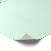 Poster Broderie dorée sur un plan de table alphabétique v (Coin)