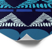 Poster Broderie ethnique Boho Motif sans couture (Coin)