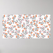 Poster Broderie main motif sans couture avec libre (Devant)