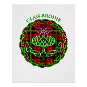 Poster Brodie Scottish Tartan Celtic Thistle