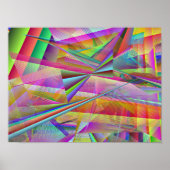 Poster Broken Glass Shattered Mirror Line Art (Devant)