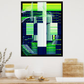 Poster Broken Tv Glitch Art  (Cuisine)