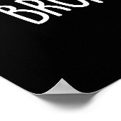 Poster Bron-toe-saurus Dinosaure Funny Pun BG foncé (Coin)