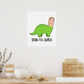 Poster Bron-toe-saurus Funny Brontosaurus Dinosaur Pun (Cuisine)