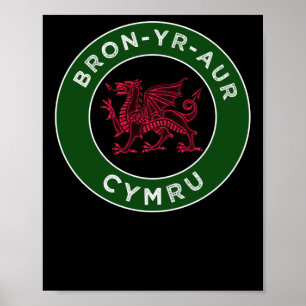 Poster Bron-yr-aur Welsh Place Names Cymru 2 Sticker