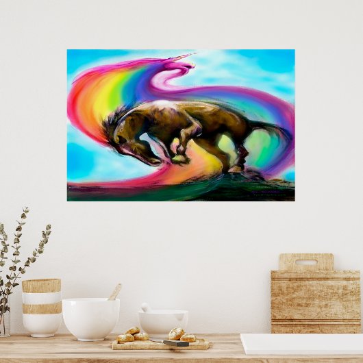 Poster Bronco Rainbow Unicorn (Cuisine)