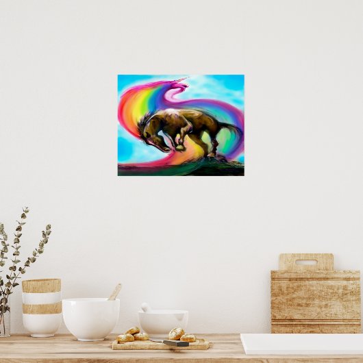 Poster Bronco Rainbow Unicorn (Cuisine)