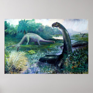 Poster Brontosaurus Jurassic Dinosaur
