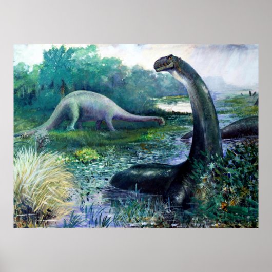 Poster Brontosaurus Jurassic Dinosaur (Devant)