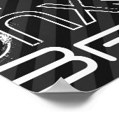 Poster Bronx ; Gris noir et gris foncé (Coin)