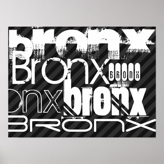 Poster Bronx ; Gris noir et gris foncé (Devant)