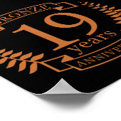 Poster Bronze anniversaire traditionnel mariage 19 ans (Coin)