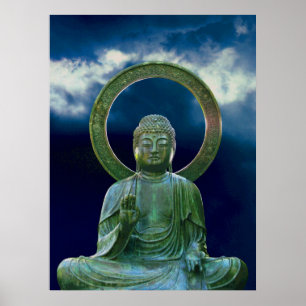 Poster Bronze Bouddha photo peinture