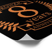 Poster Bronze huitième anniversaire mariage 8 ans (Coin)