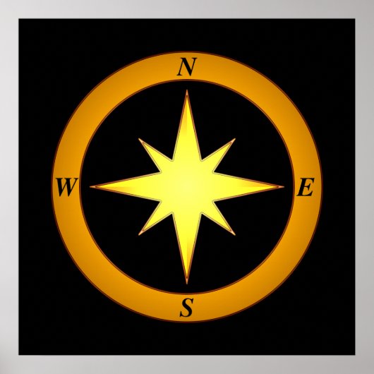 Poster Bronze North Arrow (Devant)