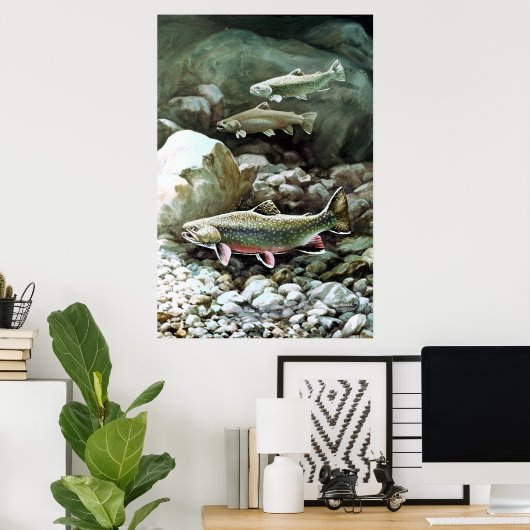 Poster Brook Truite (Bureau à domicile)