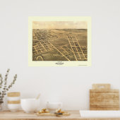 Poster Brookfield, MO Carte panoramique - 1869 (Cuisine)