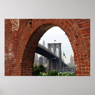 Poster Brooklyn Bridge Brick Arch