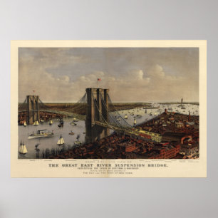 Poster Brooklyn Bridge by et 1885)