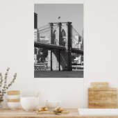 Poster Brooklyn Bridge et Manhattan Skyline (Cuisine)