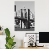 Poster Brooklyn Bridge et Manhattan Skyline (Bureau à domicile)