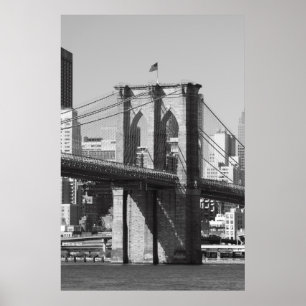 Poster Brooklyn Bridge et Manhattan Skyline
