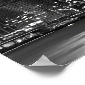 Poster Brooklyn Bridge et Manhattan Skyline au NYC de nui (Coin)