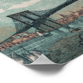 Poster Brooklyn Bridge Imprimer (Coin)