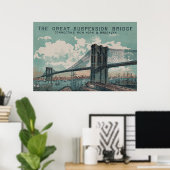 Poster Brooklyn Bridge Imprimer (Bureau à domicile)