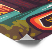 Poster Brooklyn Bridge Manhattan NYC Retro Travel (Coin)