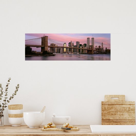 Poster Brooklyn Bridge, matin, 2000 (Cuisine)