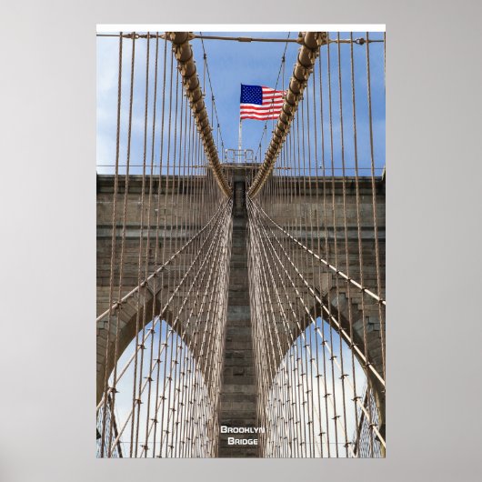 Poster Brooklyn Bridge, New York (Devant)