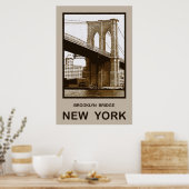 Poster Brooklyn Bridge New York (Cuisine)