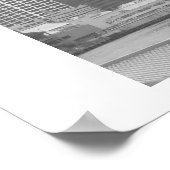 Poster Brooklyn Bridge New York, drapeau couleur B&W (Coin)