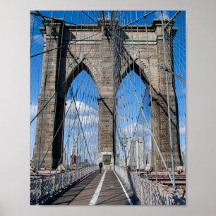 Poster Brooklyn Bridge sentier de marche