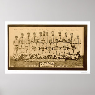 Poster Brooklyn Dodgers Baseball 1913