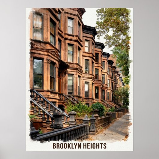 Poster Brooklyn Heights Brooklyn (Devant)