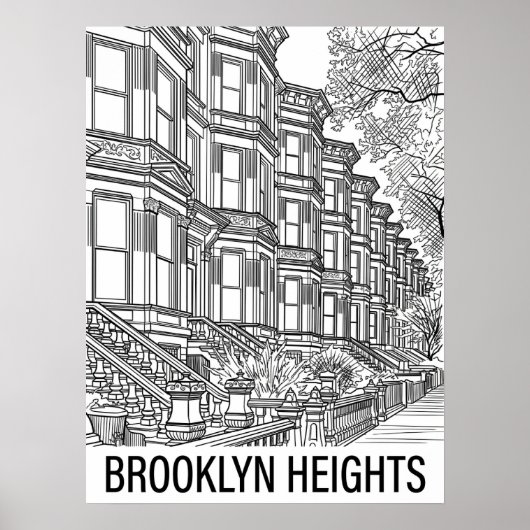 Poster Brooklyn Heights Brooklyn (Devant)