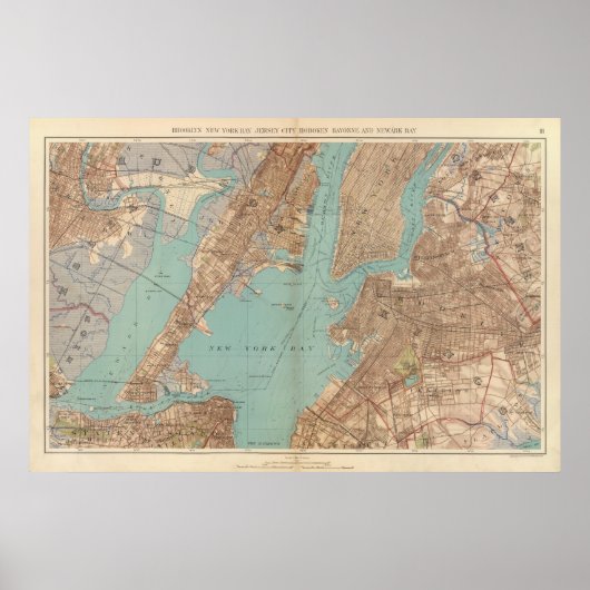 Poster Brooklyn, Jersey City et Hoboken (Devant)