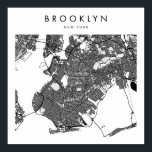 Poster Brooklyn New York Minimal Modern Street Map<br><div class="desc">Brooklyn New York Minimal Modern Street Map</div>